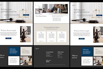 design responsive attorney, lawyer and law firm website or legal landing page