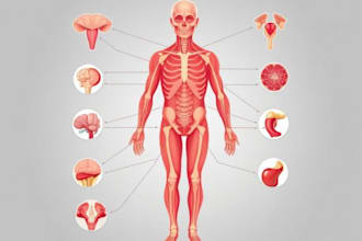 illustrate a fabulous anatomy and medical vector illustration