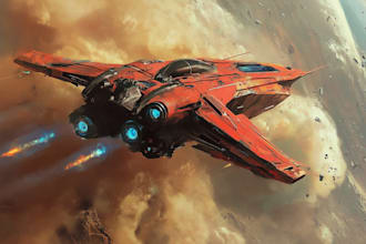 epic sci fi spaceship art