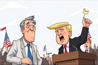 make a hilarious digital political cartoon