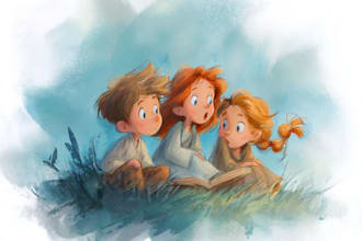 create a cute character for children book