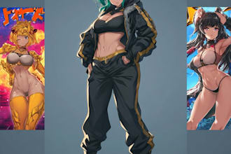 design anime illustration with creative and unique idea