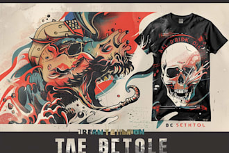 create streetwear design and illustration for tshirt merch
