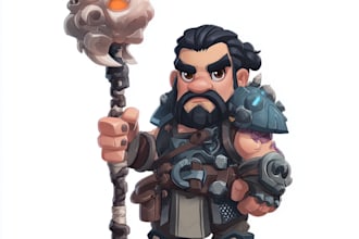 draw 2d game character or 2d game character