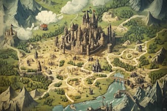 draw your book or fantasy map in photoshop