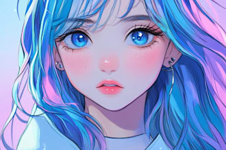 an anime or comic character