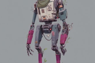 create robot and mech concept art