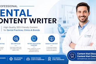 write SEO dental articles and blog posts for your clinic