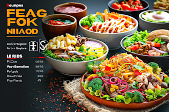 design professional food flyer, food menu, and restaurant menu