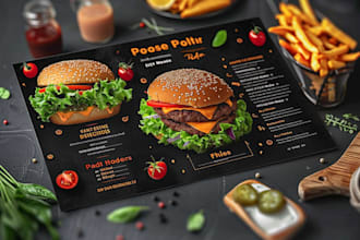 do food menu design, restaurant menu design, food flyer