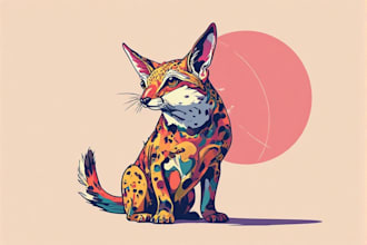 make animal illustration into pop art