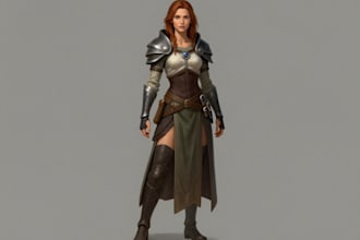 draw fantasy female, dnd illustration