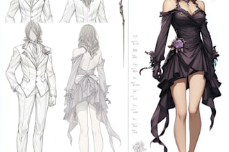 design anime character expression sheet