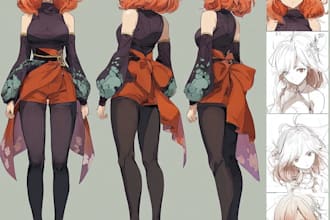 draw stylish anime character sheet