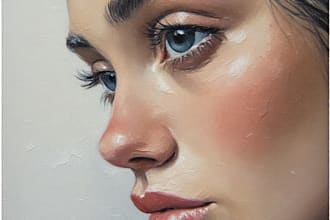 paint a real oil painting on canvas