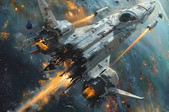 design spaceship, sci fi illustration and sci fi art