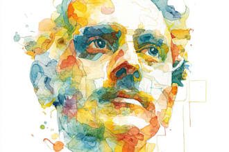 paint weird, abstract watercolor portraits for unique people