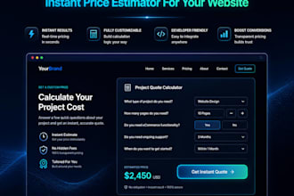 build a custom quote calculator or price estimator for your website