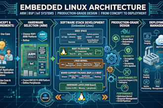 design embedded linux system architecture for arm and iot devices