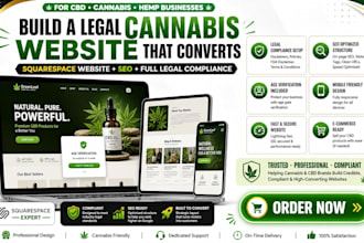 create cannabis legal compliance website services SEO structure on squarespace