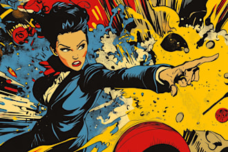 comic book illustration with comic book illustrator