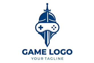 create unique medieval fantasy game, rpg, mmo game logo