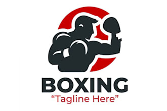 do high quality custom boxing mascot logo with t shirt design