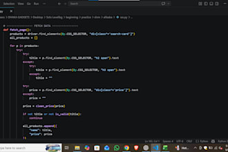 scrape any website e commerce data and extract API data using python