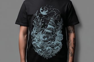 create a tshirt design in modern streetwear style