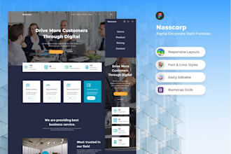 design a modern landing page in figma