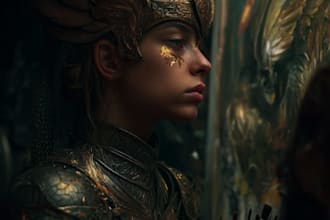 draw fantasy portrait illustration with cinematic lighting