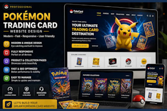 build pokémon trading card website pokemon shopify website