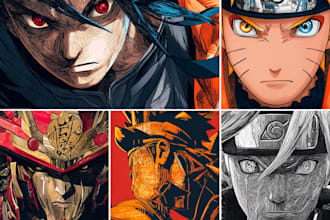draw anime illustration with cinematic composition