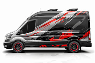 do modern car, van wrap design, truck and trailer wrap design