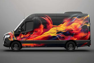 design a professional wrap for your car, bus, truck, etc