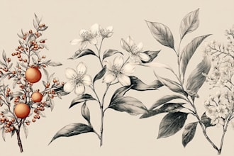 design modern minimalist botanical line art