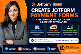 create jotform payment forms for booking events coaching and business automation