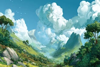 create fantasy environment concept art