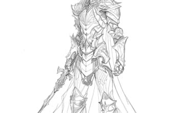 fantasy character sketch for you
