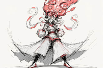 fantasy character sketch for you