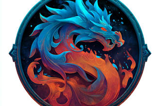 draw medieval, fantasy, rpg gaming logo