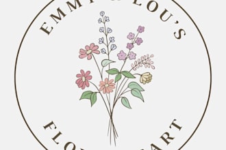 design a custom floral and botanical brand logo