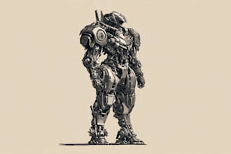 draw gundam, transformer, robot, armor, mecha design