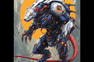 draw mecha gundam and humanoid character concept for you