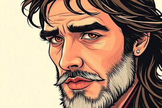 drawing cartoon vector portrait art