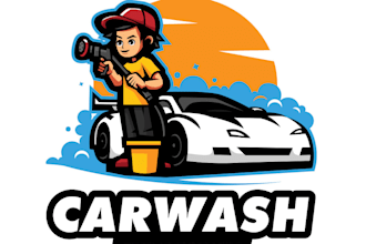 design a creative car wash and cleaning service logo