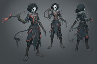 design creepy fantasy horror characters for you