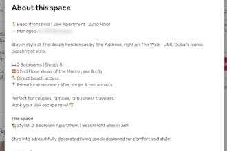 create and optimize your airbnb listing to increase bookings