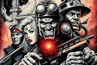 create ai comic book, illustrations any style