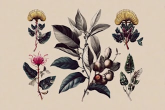 draw custom botanical illustrations